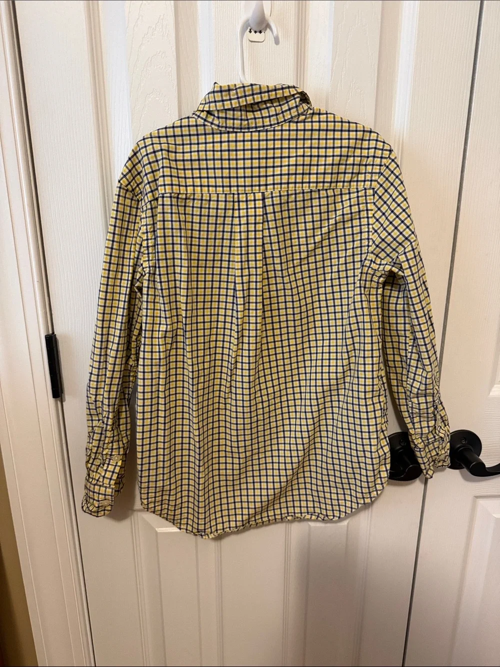 Ralph Lauren Yellow and Navy Plaid Button-Down Shirt